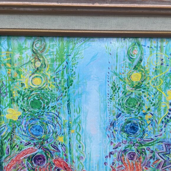 Ascension Embellished Framed Print Podge Elvenstar Hanna Bamboo Forest Esoteric - Picture 4 of 9